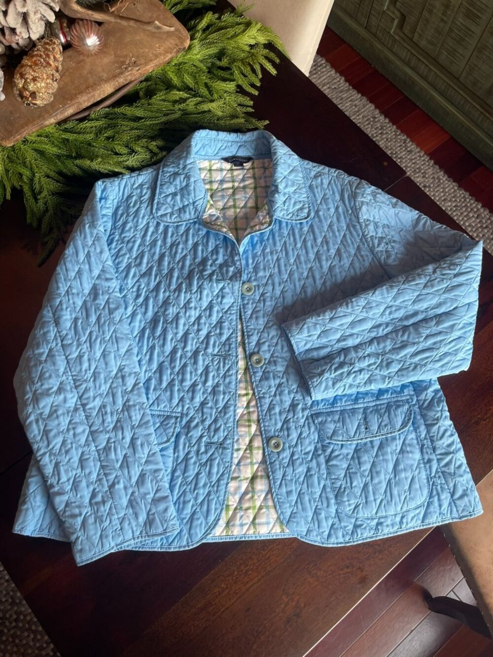 Land's End Quilted Button-Front Jacket SZ 18-20